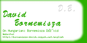 david bornemisza business card
